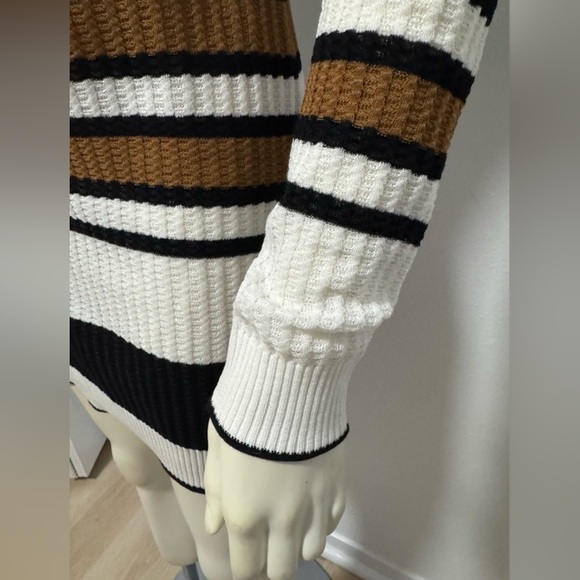 NWT Amiri Backless Multi-Stripe Sweater Dress in Brown/Black - Picture 11 of 16